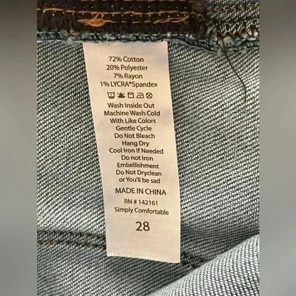 Lularoe Light Wash Distressed Jeans - Picture 5 of 6